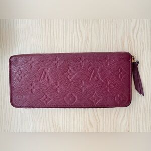 Louis Vuitton Clémence Wallet in Burgundy